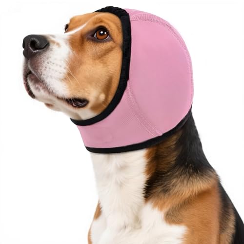 Dog Calming Hoodie Waterproof (Pink / Medium(Head Circle:14"-19",Weight:39-66 lb))