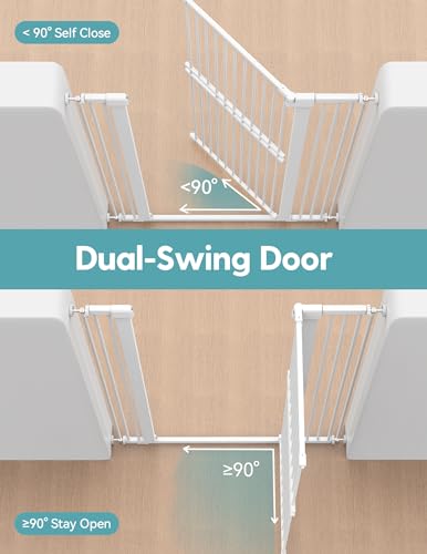 55" Extra Tall Pet Gate (White - S10 / 55" Tall, 31.5-48" Wide)
