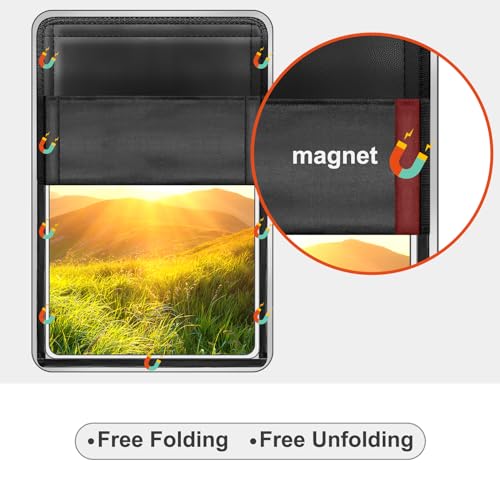 RV Door Window Shade Cover (Black / 2 Pack (25"L x 16"W))
