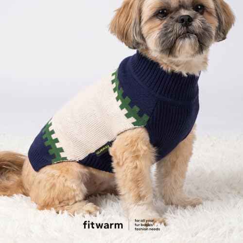 2 Pack Star & Color Block Dog Jacquard Sweater (XX-Large / Star & Color Block)