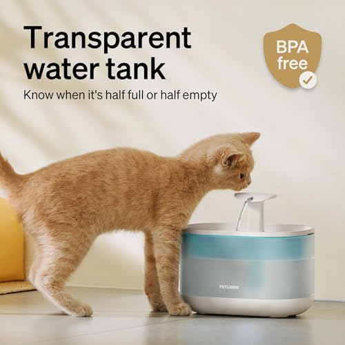 Cat Water Fountain Ultra Quiet with Two Flow Modes (white / Basic Fountain)