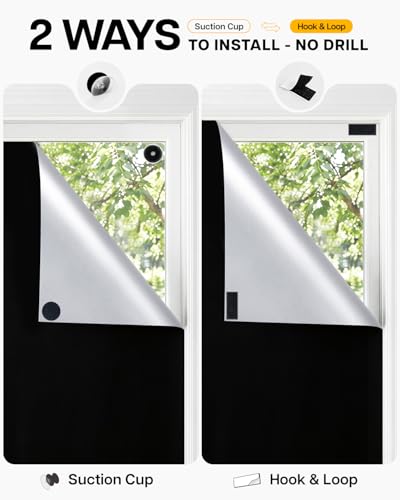 Portable Blackout Shades (57"W x 39"H)