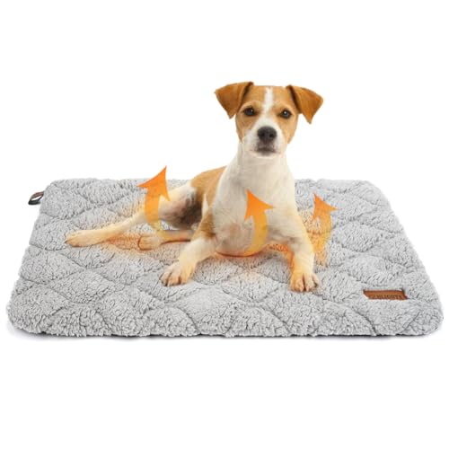 Self Warming Cat Bed Self Heating Cat Dog Mat 24 x 18 inch Soft & Fluffy Cat Bed Noiseless Thermal Pet Pad for Indoor Outdoor Pets with Removable Cover Non (29.5"L x 18.9"W x 1.2"Th)