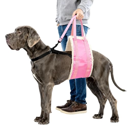 20 150lb Dog Sling for Large Dogs Hind Leg Support (Pink)