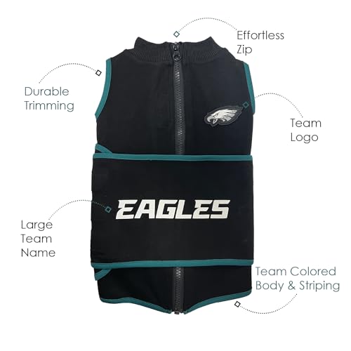 NFL Philadelphia Eagles Dog Anxiety Shirt Calming Soothing Solution Vest for Dogs (Philadelphia Eagles / Extra Small)