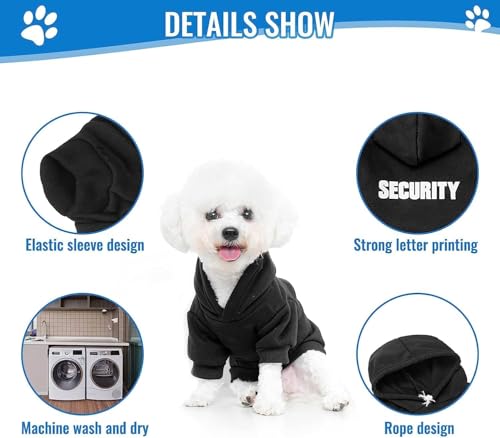 Security Dog Hoodie (#1 Black(Security) / Small (All Breed Sizes))