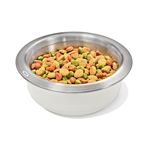 Pet Nonslip Stainless Steel Dog Bowl (Bowl - Large)