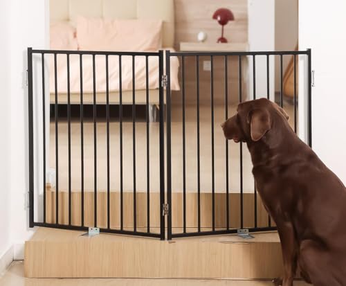 Full Metal Dog Gate Extension (Black / 【2 Panels】52"W×30"H)