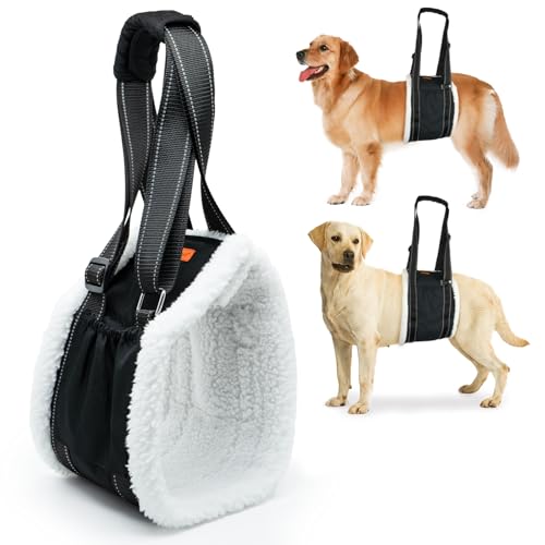 Dog Lift Harness Sling for Back Legs (Extra Large / Black)