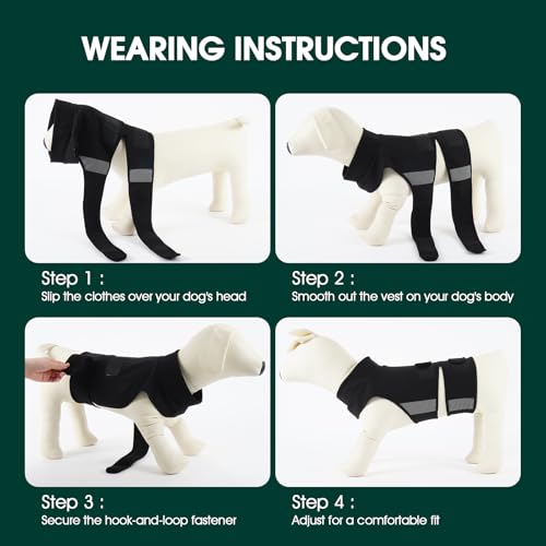 Dog Anxiety Vest for Dogs (Midnight Calm / Xs (Chest 11.8-16.1"))