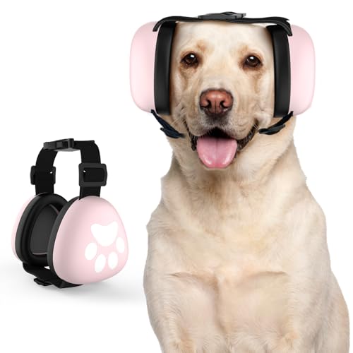Dog Ear Muffs Noise Protection (L-pink)