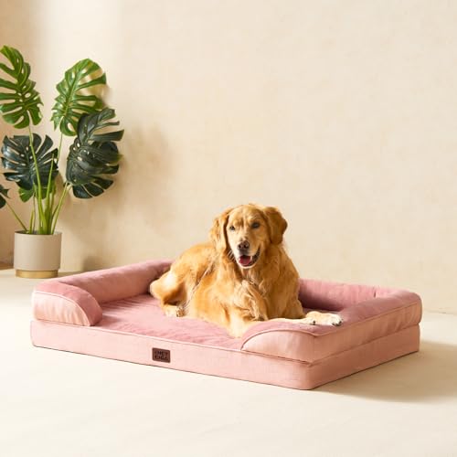 Orthopedic Dog Bed Medium Size Dog (Dusty Pink / 30.0"l X 20.0"w X 6.5"th)