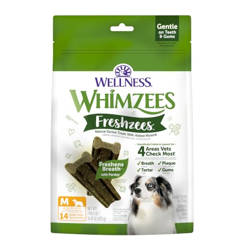 Wellness WHIMZEES Freshzees Natural Dog Dental Treat (14 Count (Pack of 1))