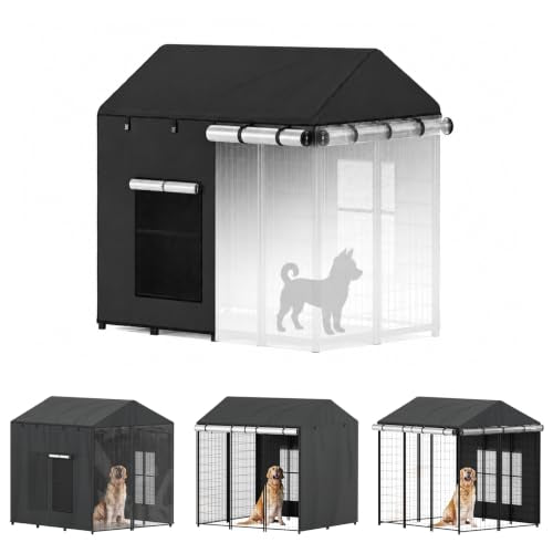 Outdoor Dog Kennel Cover (4.2'D x 4.2'W x 4.5'H)