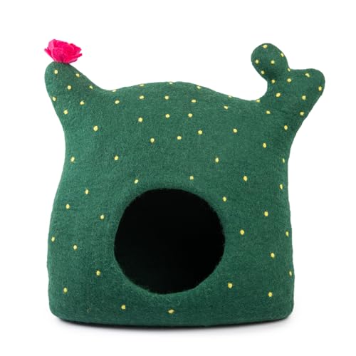 Luxurious Merino Wool Cat Cave (Cactus)