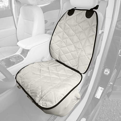 Heavy Duty Front Bucket Seat Cover for Dogs (Tan)