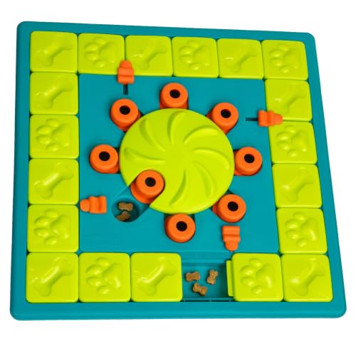 Nina Ottosson MultiPuzzle Dog Toy Treat Puzzle (Multipuzzle (Green) / 1 Count (Pack of 1))