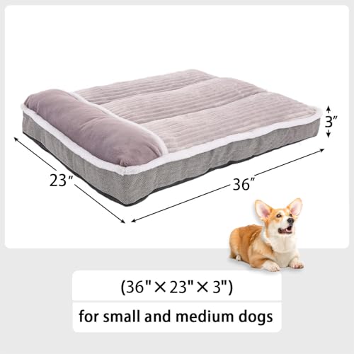Dog Bed for Large Dogs (Gray / Large:(36"L x 23"W x 3"Th))