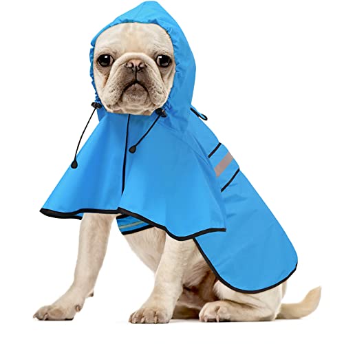 Waterproof Reflective Dog Raincoats (Blue / Small)