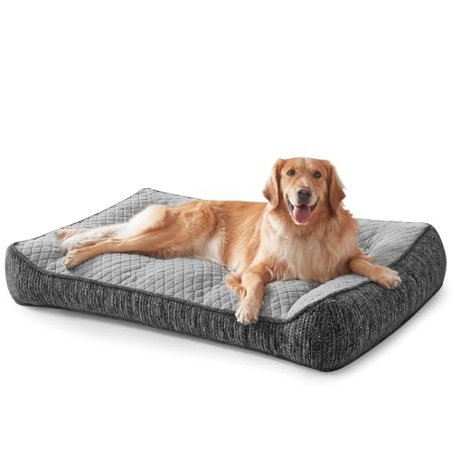 Extra Large Orthopedic Dog Beds Large Sized Dog (XXL(48"L x 34.5"W x 10"Th) / Light Grey)
