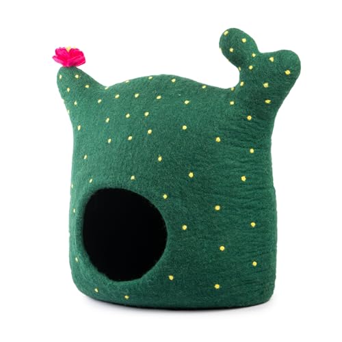 Luxurious Merino Wool Cat Cave (Cactus)