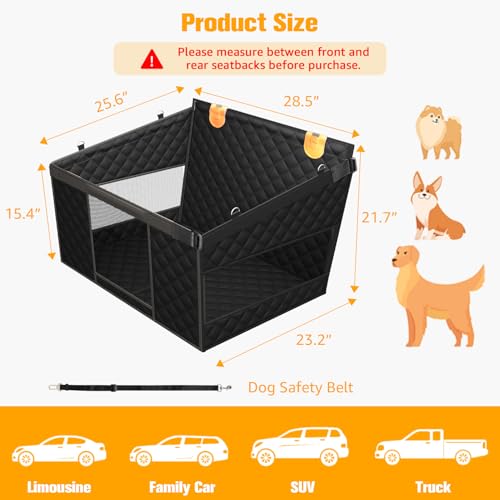 Large Dog Car Seat (Black / Large)