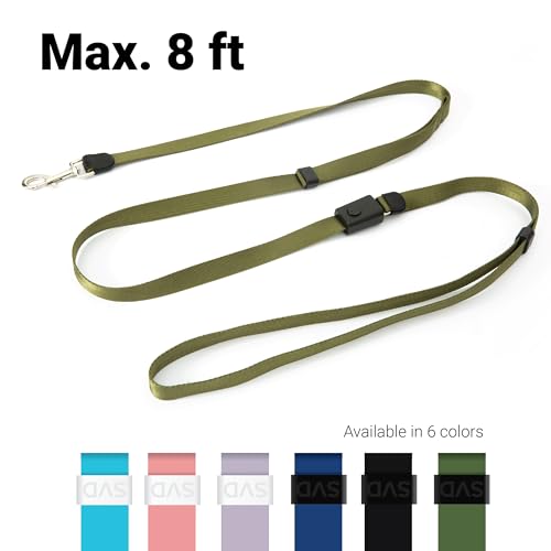 4-in-1 Hands Free Dog Leash, Versatile Crossbody/Waist Dog Leash with Easy Release Buckle, Easy Adjust to Fit Your Body and Waist for Walking, and Running Your Doggy (Army Green) (Army Green)
