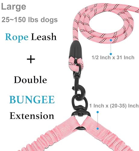 Double Dog Leash (Baby Pink / Large)
