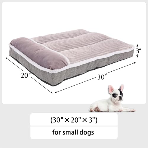 Dog Bed for Large Dogs (Gray / Medium:(30"L x 20"W x 3"Th))
