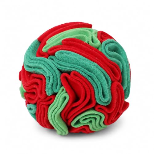Snuffle Ball for Dogs (Red & Green / Small)