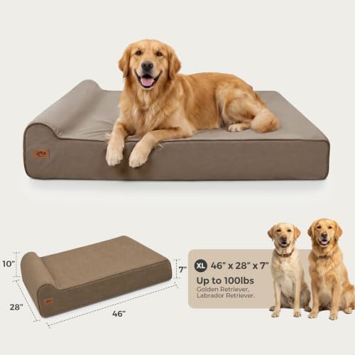 Orthopedic Dog Beds for Large Dogs (X-large / Brown)