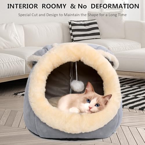 Cat Beds for Indoor Cats (Rabbite Gray / M)
