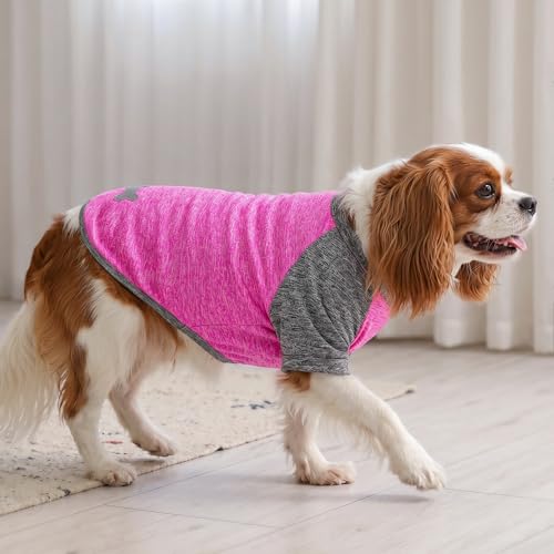 2Pack Dog Shirt for Large Dogs Sun Protection Tank Top with Sleeves (XX-Large (40-55lbs) / 3# 2Pack(Rose+Grey))