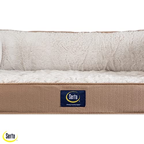 Orthopedic Quilted Couch Dog Bed for Pets (46.0"L x 34.0"W x 10.0"Th / Desert Sand)