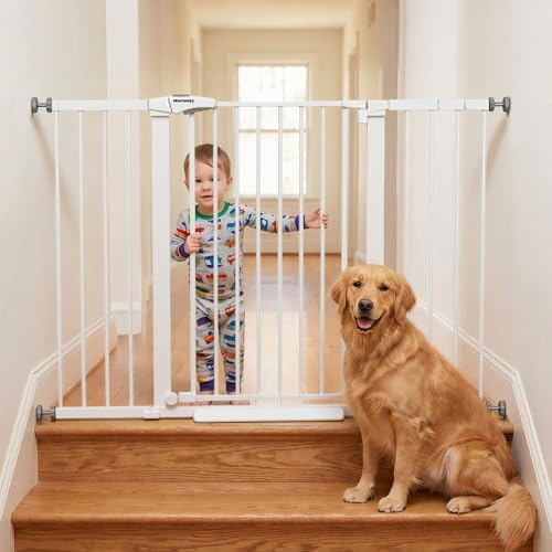 36" Extra Tall Baby Gate for Stairs (White / 29.7-54.2"W x 36"H)