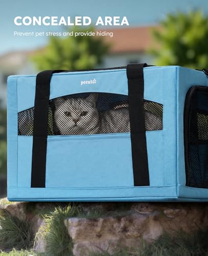 Cat Carrier Stable (Light Blue / 16.9"L x 11.0"W x 11.0"H)