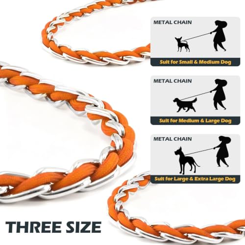 Chain Dog Leash (orange / 7.25FT(30-80lb))