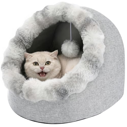 Cat Bed Cave for Indoor Cats (Medium)