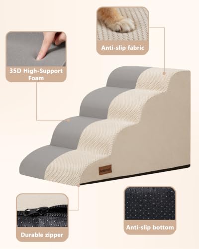 Dog Steps for Bed or Couch (Beige)