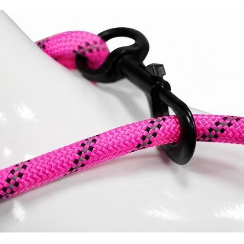 12ft No Pull No Choke Leash Long Rope Dog Leash (12 Ft / HOT PINK)