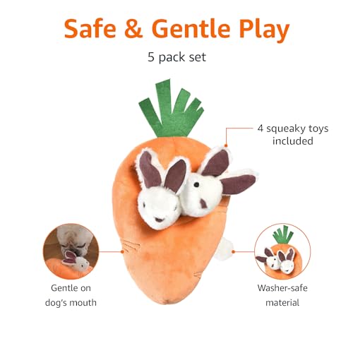 Interactive Hide and Seek Squeaky Dog Plush Toy with Squeaker for Small Dogs