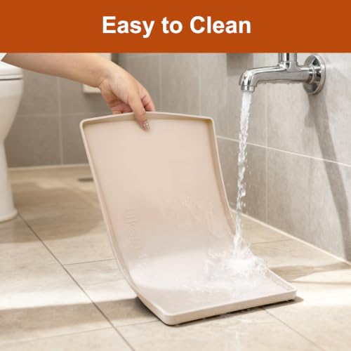 19" x 12" Extra Thick Silicone Mat Waterproof with Raised Edge (Beige / 19"L x 12"W)