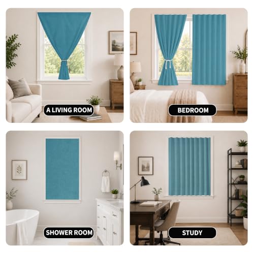 Portable Blackout Curtains (Stone Blue / 52"W x 72"H)