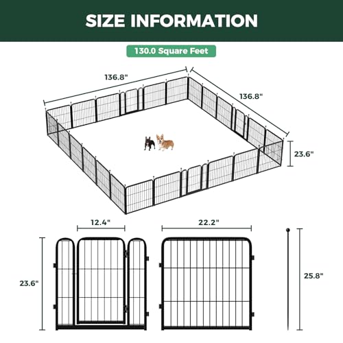 Rollick Dog Playpen (Black / 24"H)