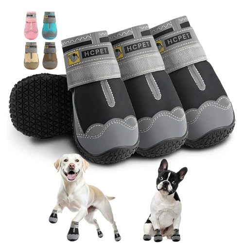 Dog Shoes for Dogs (Black / Width 1.77 in)