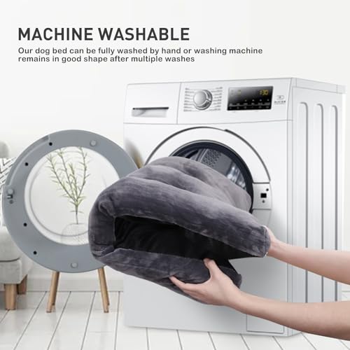 Washable Dog Crate Bed Kennel Mat for Medium Dogs (Gray / 35.0"L x 23.0"W x 3.0"Th)