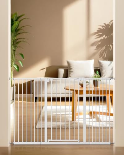 36" Extra Tall Baby Gate for Stairs (White / 29-55"Wide, 36"Tall)