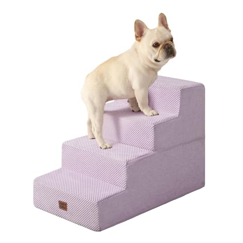 Dog Stairs for Bed 18" H (Lilac / Standard 15" x 24" x 18")
