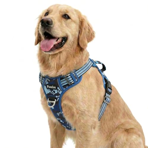 Dog Harness No Pull (Mosaic Blue / Large)