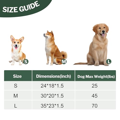 Dog Bed Crate Mat (S(24"*18"*1.5") / Dark Green-1pc)
